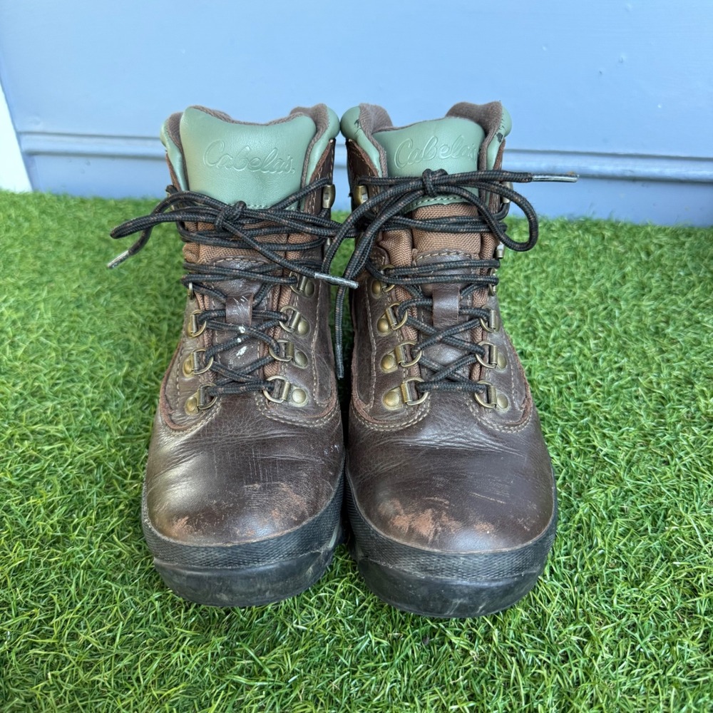 Cabelas Rimrock Hikers Womens 8M Brown Leather Gore-Tex Vibram Boots 843944